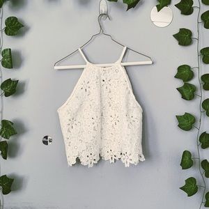 Lace Design Crop Top